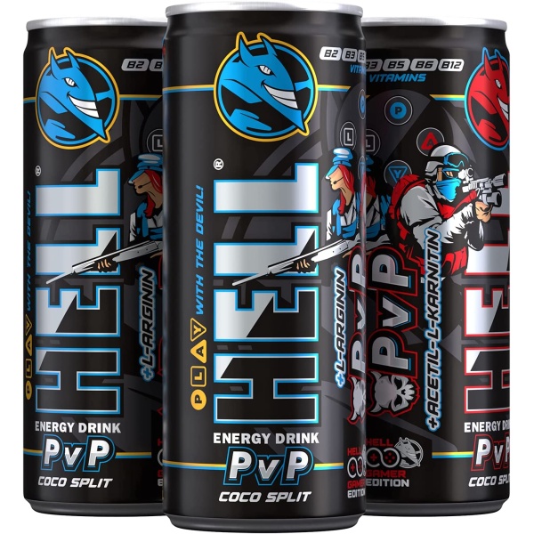 Set 3 Buc Hell Energy Gamer Pvp Coco Split 250ML